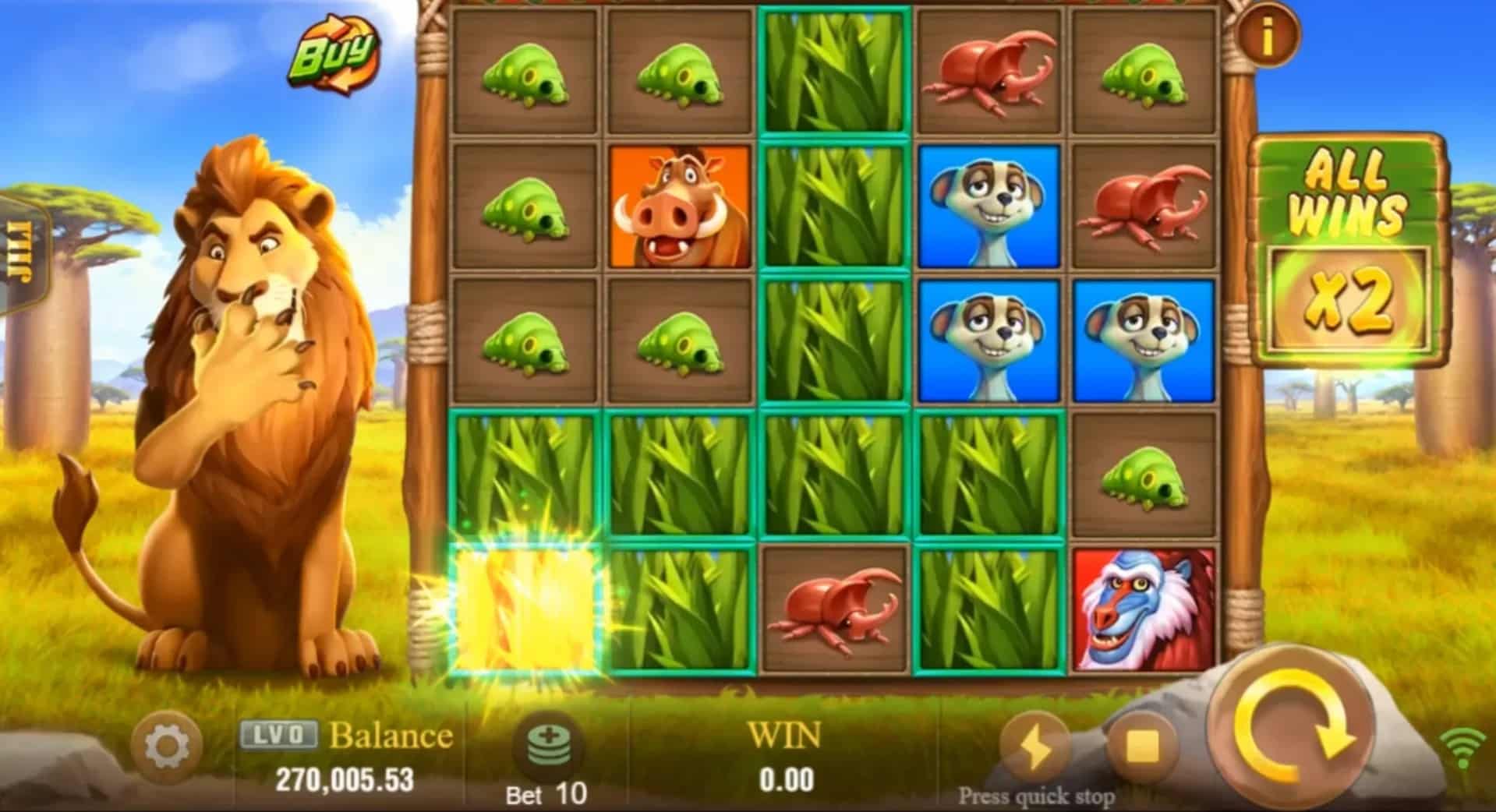 12cuci Slot Gameplay Screenshot: JILI Safari Mystery