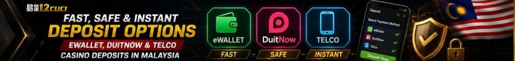 12cuci Fast, Safe, Instant - Deposit using eWallet, duitnow and telco